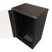 WRline WR-TW-1866-GP-RAL9004 Шкаф настенный 19-дюймовый (19"), 18U, 908x600х600мм, стеклянная дверь, ручка с замком, цвет черный (RAL 9004) (разобранный)