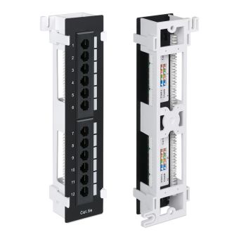 WRline WR-PL-12-C5E-WL-D Патч-панель настенная, 12 портов RJ-45, категория 5е, с подставкой