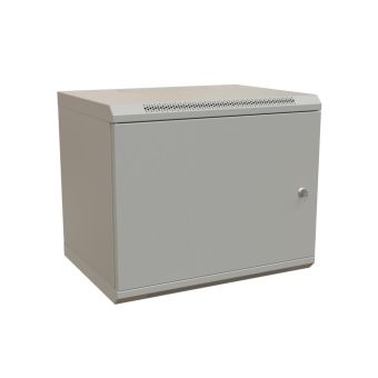 WRline WR-TW-1266-SR-RAL7035 Шкаф настенный 19-дюймовый (19"), 12U, 650x600х600мм, цельнометаллическая дверь с замком, цвет серый (RAL 7035) (разобранный)