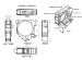 Hyperline FP-IE-DIN-KJ-1A-GY Крепление для Keystone Jack на DIN-рейку в распределительные щиты для промышленных решений, с 2-мя боковыми крышками, ширина 21 мм