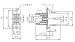 Hyperline FA-P11Z-SC/SC-N/BK-BL Оптический проходной адаптер SC-SC, SM, simplex, корпус пластиковый, синий, черные колпачки