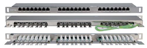 Hyperline PPHD-19-24-8P8C-C5E-SH-110D Патч-панель высокой плотности 19", 0.5U, 24 порта RJ-45, категория 5E, Dual IDC, экранированная