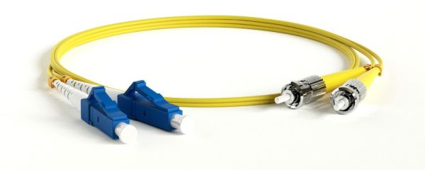 Hyperline FC-D2-9-LC/UR-ST/UR-H-1M-LSZH-YL Патч-корд волоконно-оптический (шнур) SM 9/125 (OS2), LC/UPC-ST/UPC, 2.0 мм, duplex, LSZH, 1 м