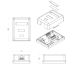 Hyperline SB1-1-8P8C-C5e-WH Розетка компьютерная RJ-45(8P8C), категория 5e, одинарная, внешняя, Dual IDC