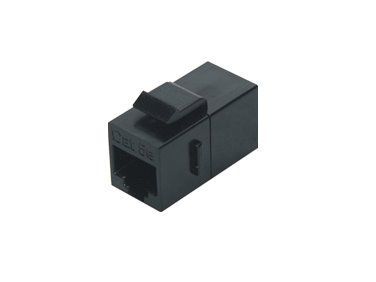 Hyperline CA2-KJ-C5E-BK Проходной адаптер (coupler), RJ-45(8P8C) формата Keystone Jack, категория 5e, черный