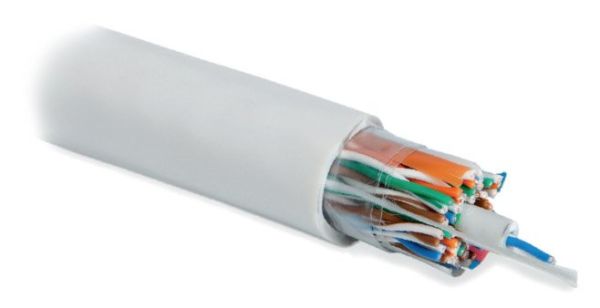 Hyperline UUTP25W-C5-S24-IN-LSZH-GY Кабель витая пара U/UTP, категория 5, 25 пар (4 пары (24 AWG)х6 +1 пара (24 AWG)), 1 пара в LSZH оболочке, одножильный (solid), LSZH нг(А)-HF, –20°C – +60°C, серый