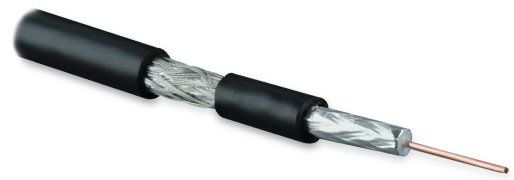 Hyperline COAX-RG59-LSZH-500 Кабель коаксиальный RG-59, 75 Ом, жила - 20 AWG, внешний диаметр 6.1мм, LSZH (бухта 500 м)